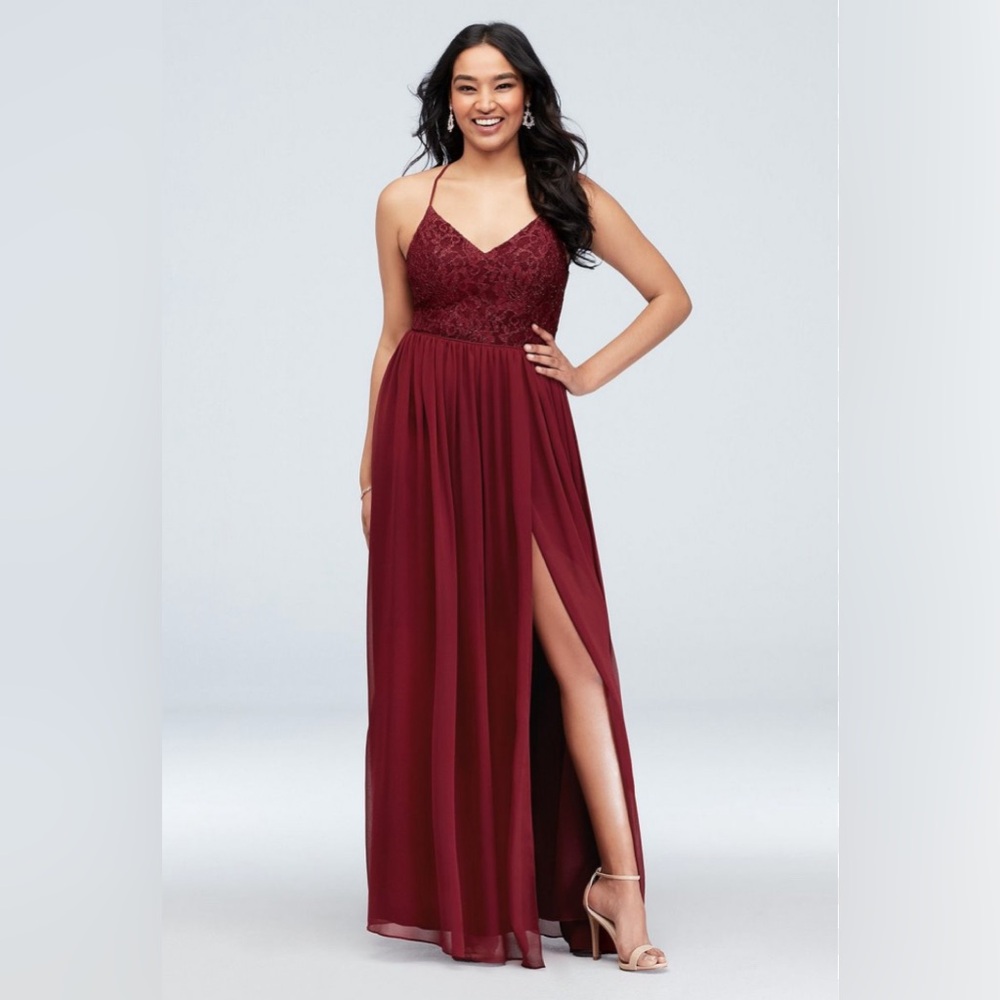 City triangle halter bridesmaid homecoming prom dress